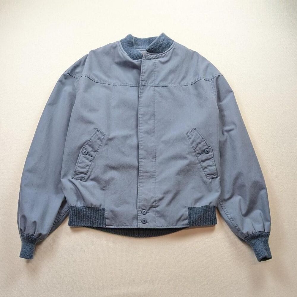 Vintage La Paz By Catalina Jacket Mens 42 Large Blue Bomber Zip Lined USA